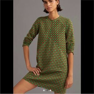 NWT ANTHROPOLOGIE MAEVE JACQUARD SHIFT MINI DRESS SIZE XL